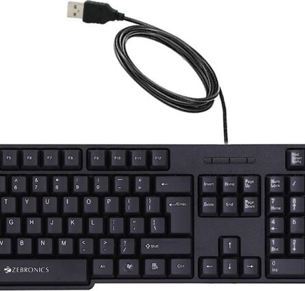 ZEBRONICS JUDWAA 750 Wired USB Desktop Keyboard(Black)