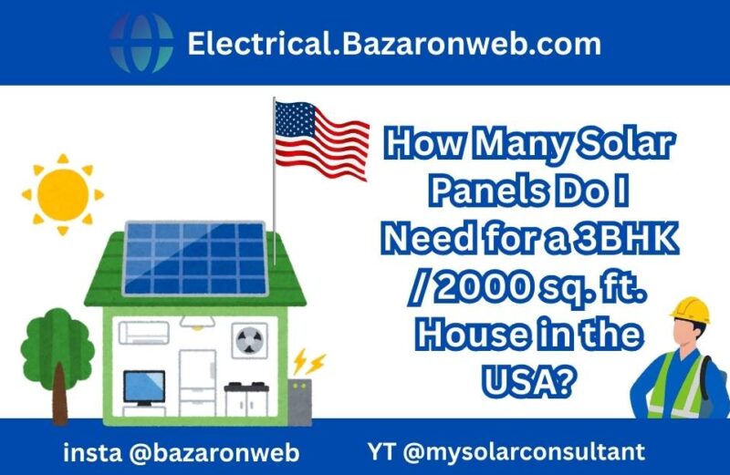 How Many Solar Panels Do I Need for a 3BHK 2000 sq. ft. House in the USA