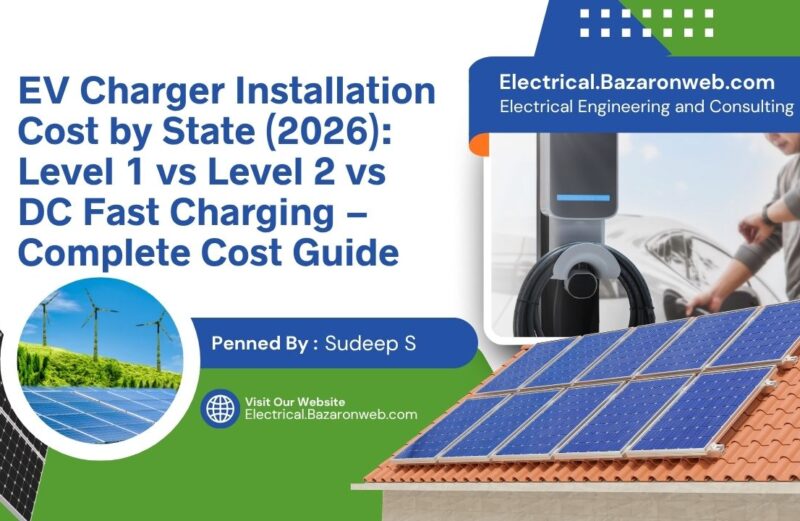 EV Charger Installation Cost by State (2026) Level 1 vs Level 2 vs DC Fast Charging – Complete Cost Guide