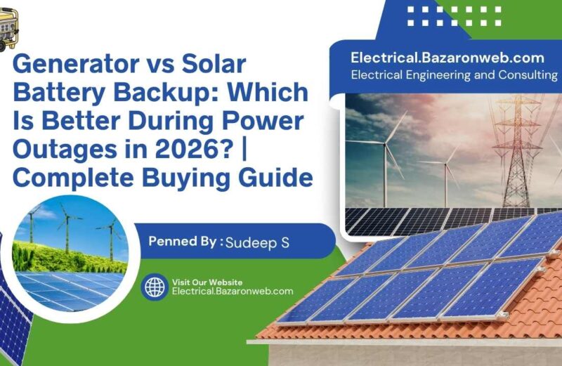 Generator vs Solar Battery Backup Which Is Better During Power Outages in 2026 Complete Buying Guide