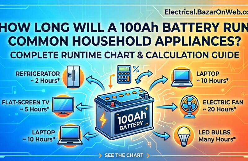 How Long Will a 100Ah Battery Run Common Household Appliances? Complete Runtime Chart & Calculation Guide