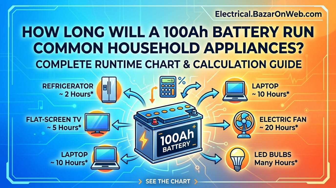 How Long Will a 100Ah Battery Run Common Household Appliances? Complete ...