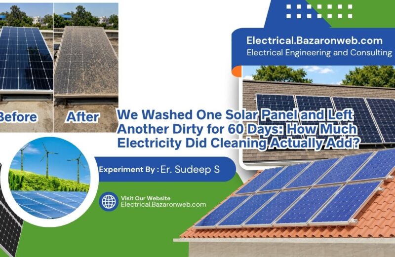 We Washed One Solar Panel and Left Another Dirty for 60 Days How Much Electricity Did Cleaning Actually Add