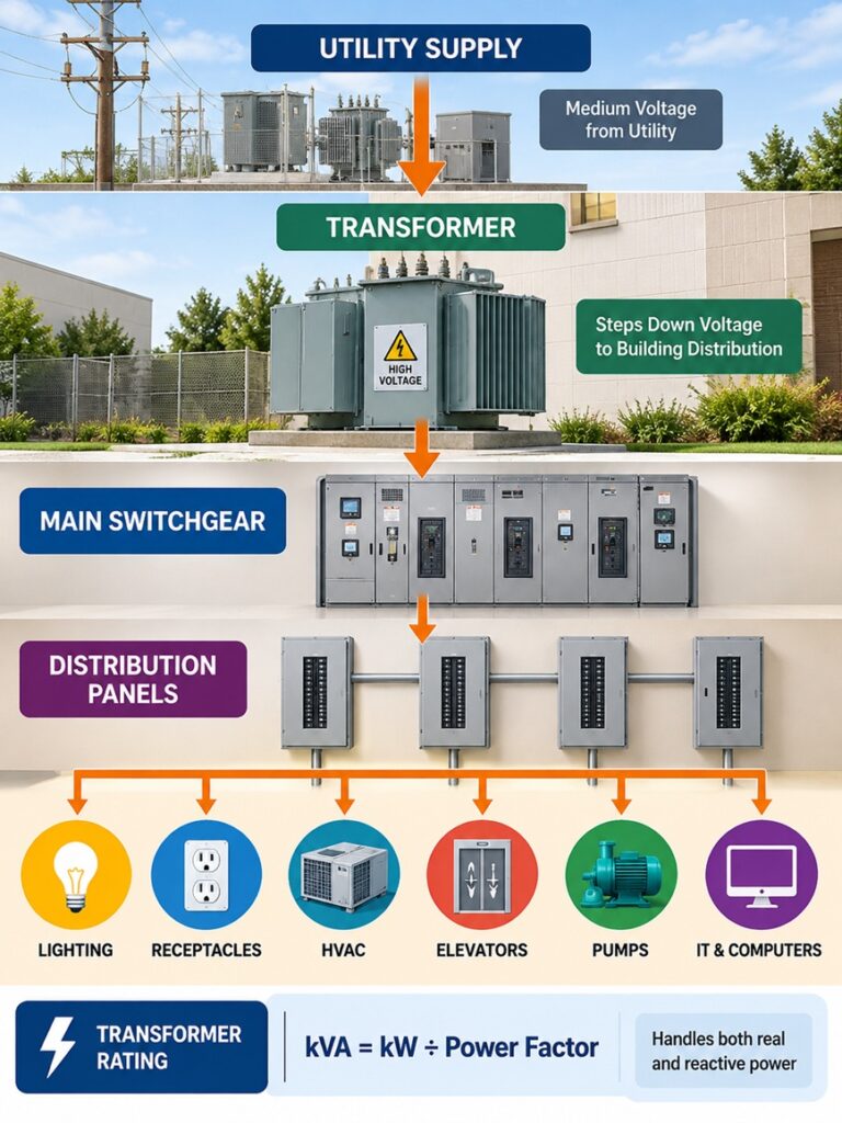 Role of Transformer in a Commercial Building